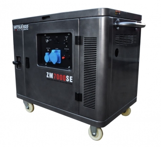 Бензиновый генератор Eco ZM 7000 SE в кожухе с авр